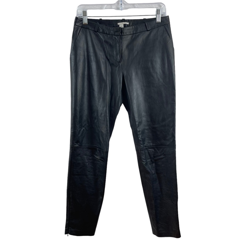 Halogen Classic Black Leather Pants Size 2 - Picture 3 of 10